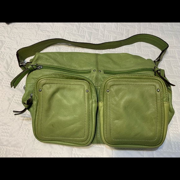Green leather handbag - Picture 6 of 6